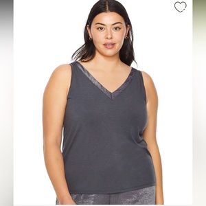 Bare Necessities Top XL Dark grey jersey satin